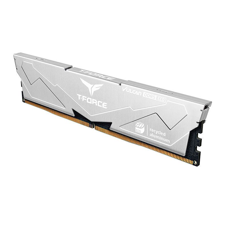 Memoria Team Group T-Force Vulcan Eco, 32GB (2x16GB), DDR5, 6400MHz, C38, Prata, FLESD532G6400HC38JDC01