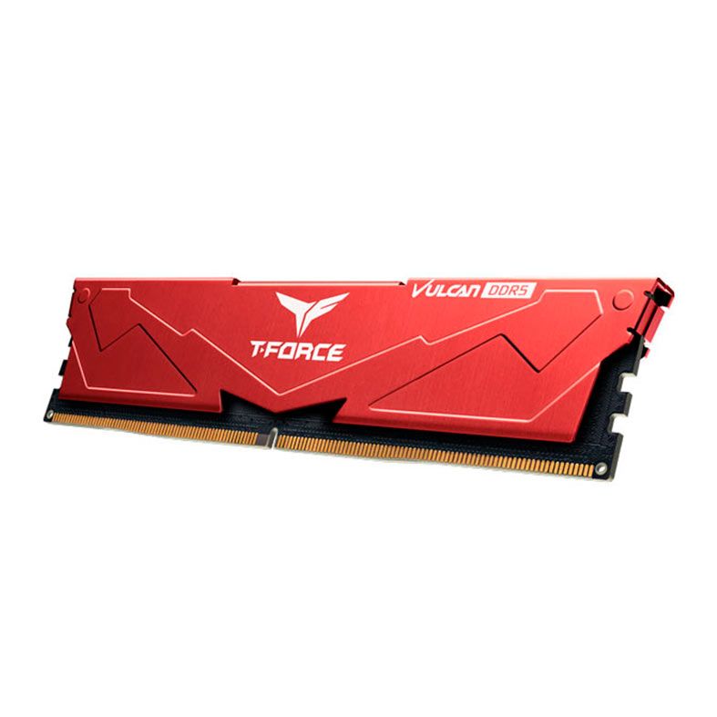 Memoria Team Group T-Force Vulcan, 16GB (1x16GB), 5200MHz, DDR5, CL40, Vermelha, FLRD516G5200HC40C01