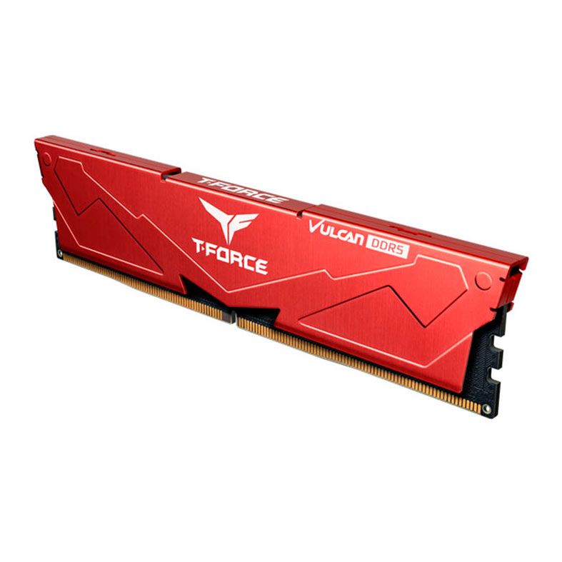 Memoria Team Group T-Force Vulcan, 16GB (1x16GB), 5200MHz, DDR5, CL40, Vermelha, FLRD516G5200HC40C01