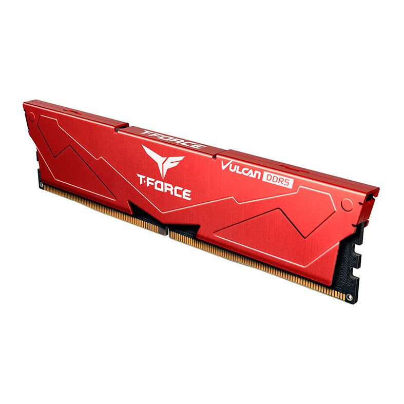 Memoria Team Group T-Force Vulcan, 16GB (2x8GB), DDR5, 6000MHz, C38, Vermelho, FLRD516G6000HC38ADC01
