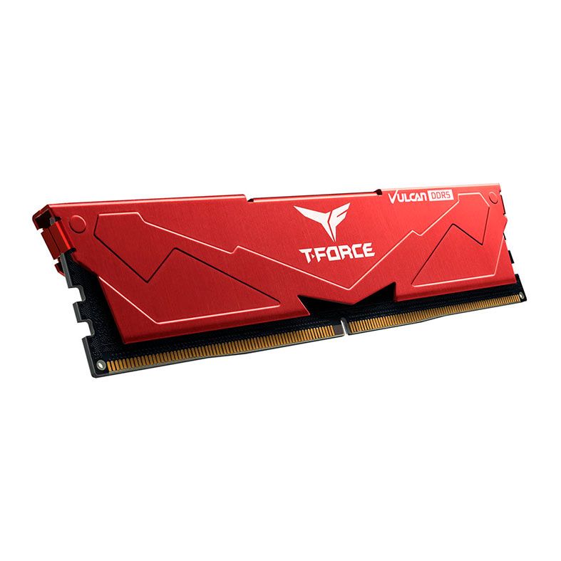 Memoria Team Group T-Force Vulcan, 16GB (2x8GB), DDR5, 6000MHz, C38, Vermelho, FLRD516G6000HC38ADC01