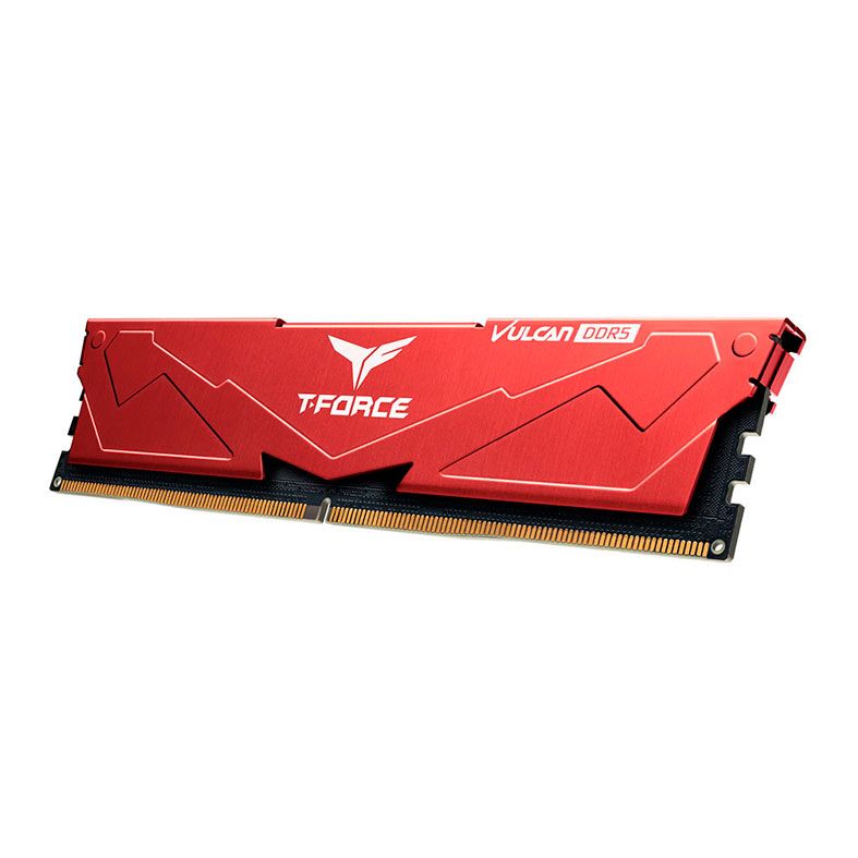 Memoria Team Group T-Force Vulcan, 16GB (2x8GB), DDR5, 6000MHz, C38, Vermelho, FLRD516G6000HC38ADC01