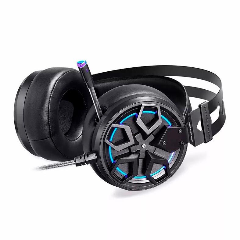 Headset Gamer Motospeed H60 Led Azul 7.1 Virtual Drivers 50mm USB Preto, FMSHS0003PTO