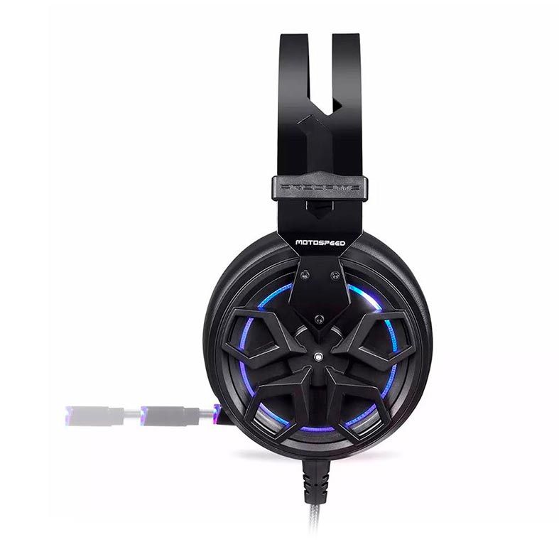 Headset Gamer Motospeed H60 Led Azul 7.1 Virtual Drivers 50mm USB Preto, FMSHS0003PTO
