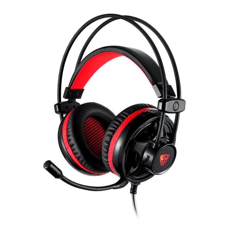 Headset Gamer Motospeed H11 Led Vermelho 5.1 Drivers 40mm P2 Preto, FMSHS0052PTO