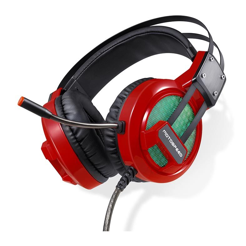 Headset Gamer Motospeed H10 RGB 7.1 Drivers 40mm Vermelho, FMSHS0063PTO