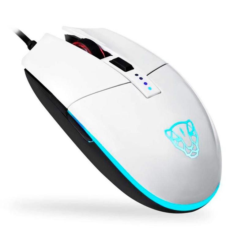 Mouse Gamer Motospeed V50 4000DPI RGB 6 Botoes Branco, FMSMS0005BRO