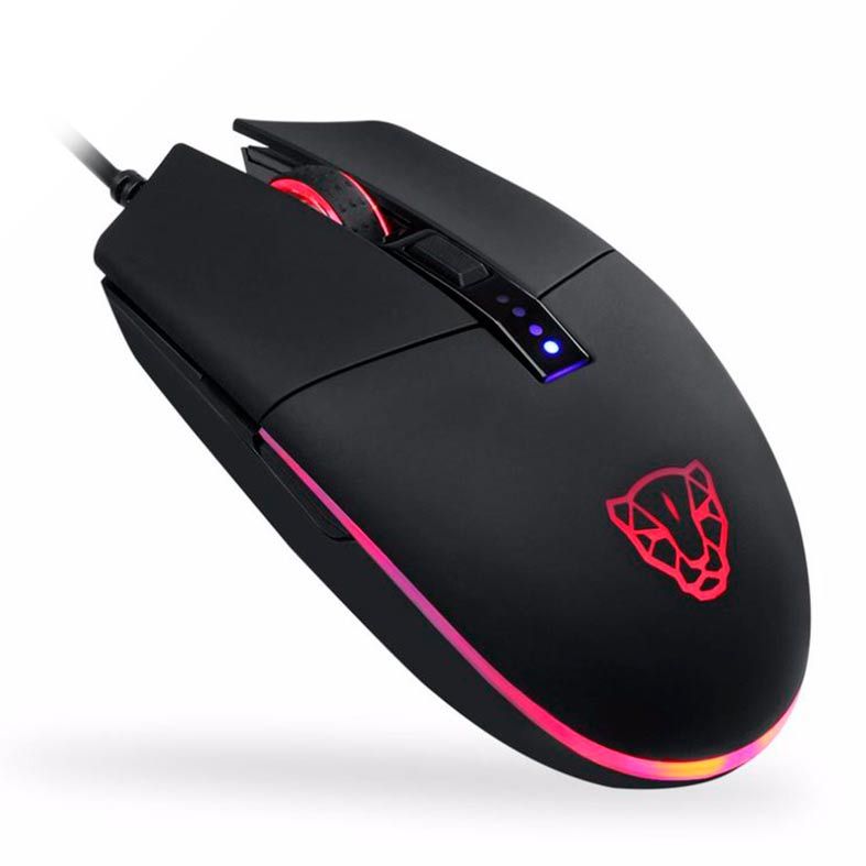 Mouse Gamer Motospeed V50 4000DPI RGB 6 Botoes Preto, FMSMS0005PTO