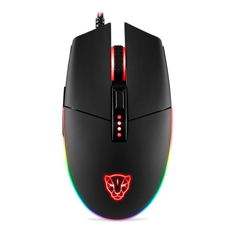 Mouse Gamer Motospeed V50 4000DPI RGB 6 Botoes Preto, FMSMS0005PTO