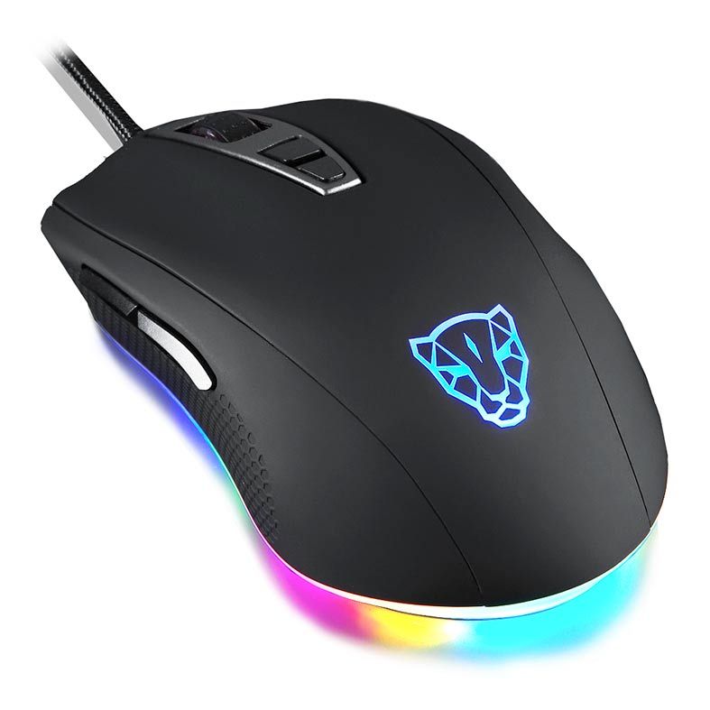 Mouse Gamer Motospeed V60 10000DPI RGB 7 Botoes Preto, FMSMS0006PTO