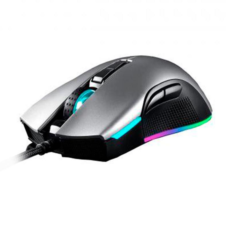 Mouse Gamer Motospeed V70 16000DPI RGB 7 Botoes Cinza, FMSMS0009CIZ