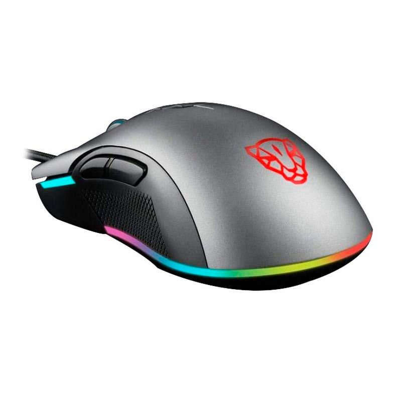 Mouse Gamer Motospeed V70 16000DPI RGB 7 Botoes Cinza, FMSMS0009CIZ