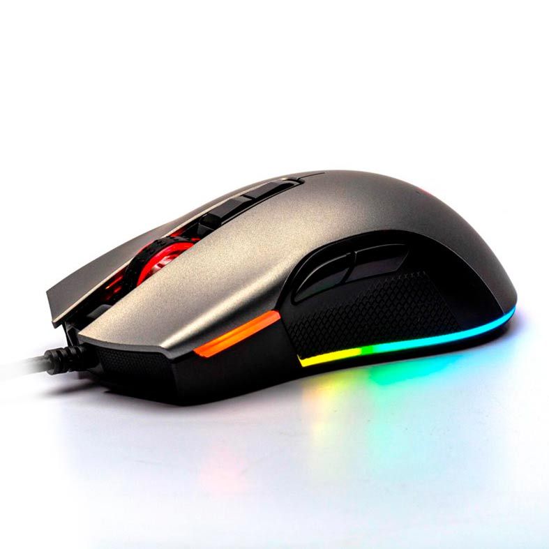 Mouse Gamer Motospeed V70 16000DPI RGB 7 Botoes Cinza, FMSMS0009CIZ
