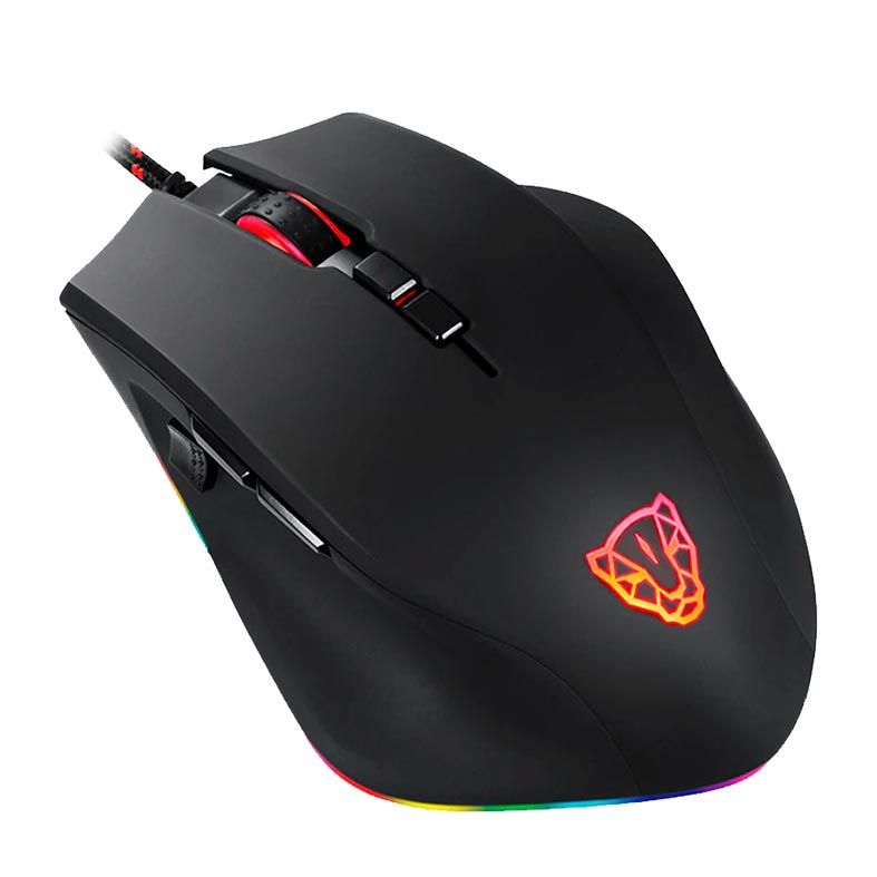 Mouse Gamer Motospeed V80 5000DPI RGB 8 Botoes Preto, FMSMS0061PTO