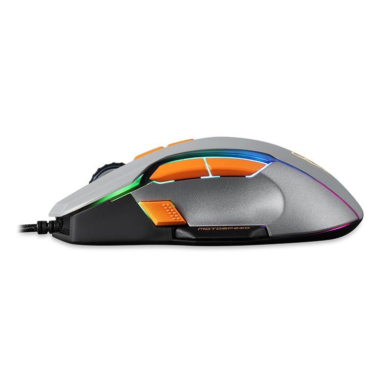 Mouse Gamer Motospeed V90 RGB 10000DPI 9 Botoes Cinza, FMSMS0081CIZ