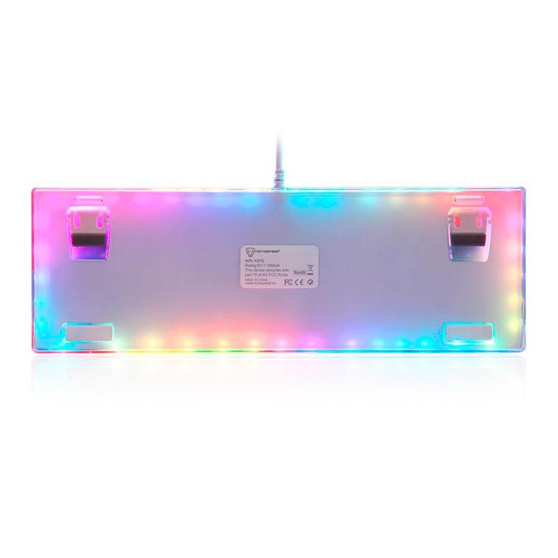 Teclado Mecanico Motospeed K87S Branco RGB Switch Azul, FMSTC0006AZL