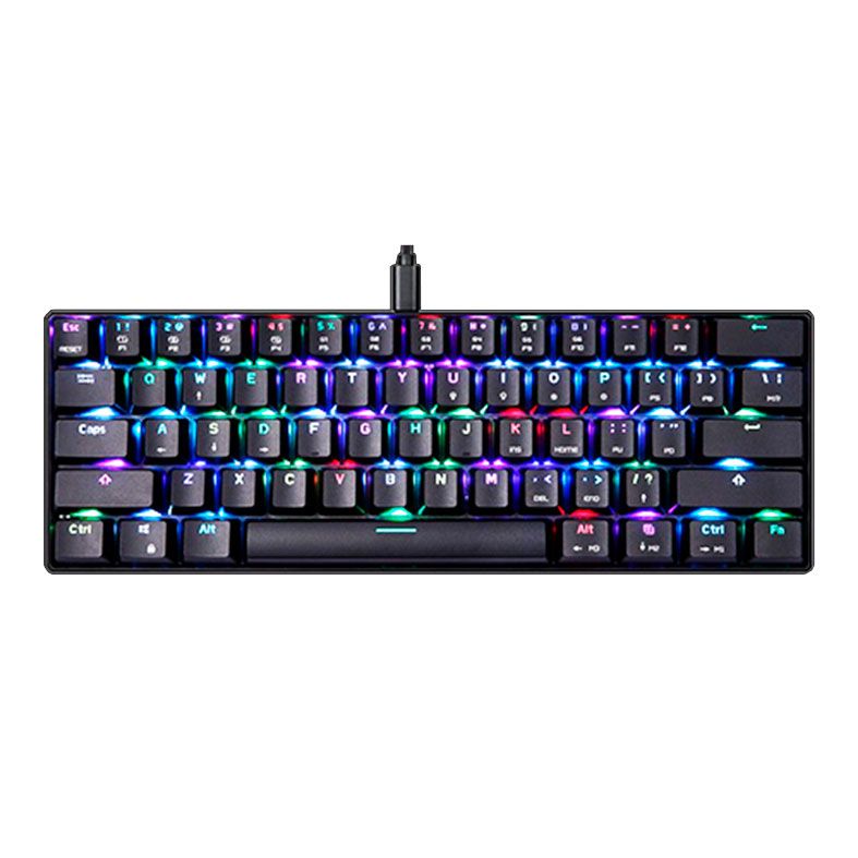 Teclado Mecanico Motospeed CK61 Preto RGB Switch Branco, FMSTC0007BRO