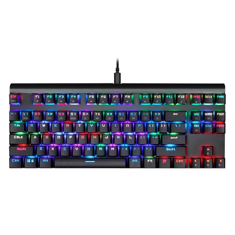 Teclado Mecanico Motospeed CK101 Preto RGB Switch Vermelho, FMSTC0008VEM