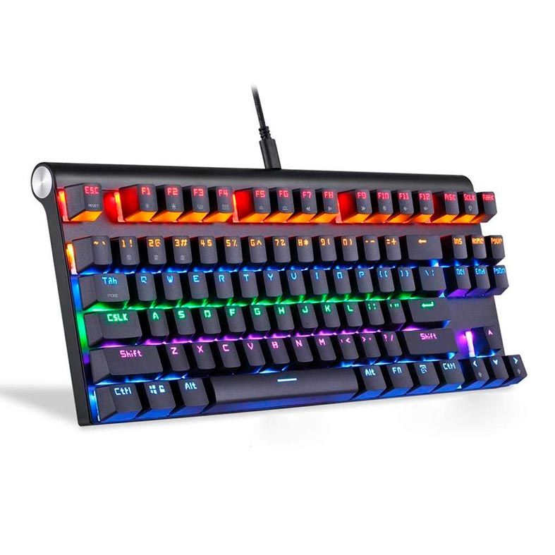 Teclado Mecanico Motospeed CK83 Preto RGB Switch Vermelho Bluetooth, FMSTC0045VEM