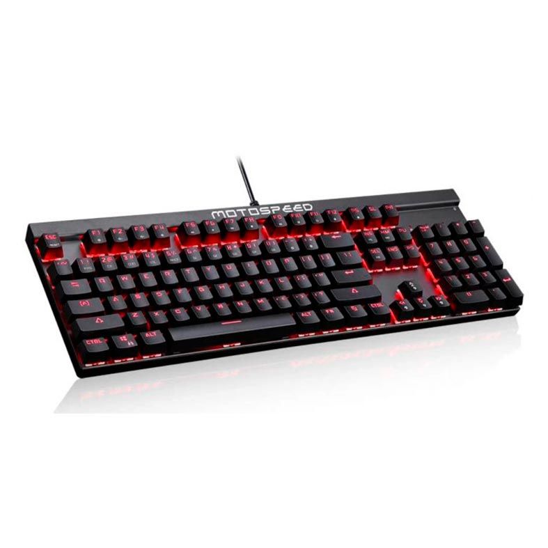 Teclado Mecanico Motospeed CK103 CK99 Preto Switch Led Vermelho, FMSTC0016PTO