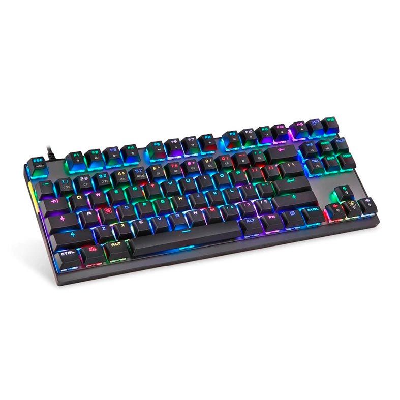 Teclado Mecanico Motospeed CK82 Preto RGB Switch Azul, FMSTC0025AZL