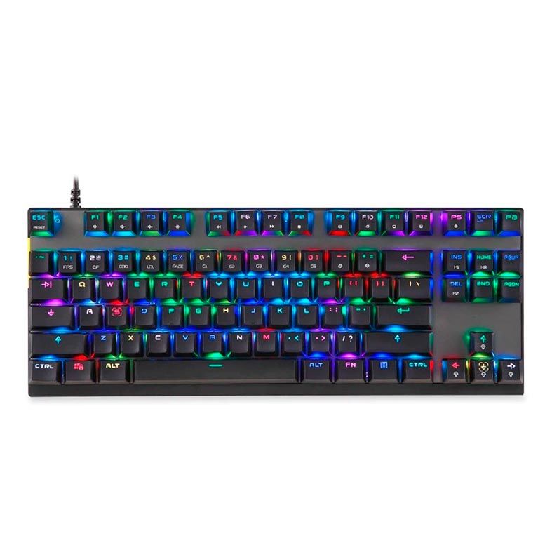 Teclado Mecanico Motospeed CK82 Preto RGB Switch Azul, FMSTC0025AZL