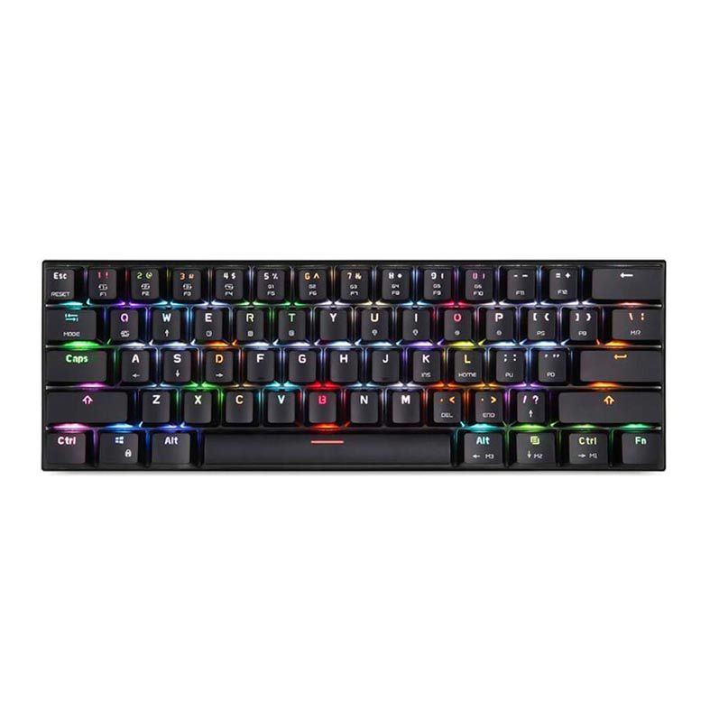 Teclado Mecanico Motospeed CK62 Preto RGB Switch Vermelho Bluetooth, FMSTC0026VEM