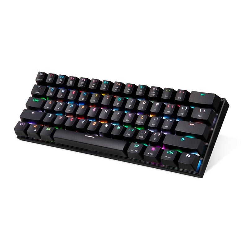 Teclado Mecanico Motospeed CK62 Preto RGB Switch Vermelho Bluetooth, FMSTC0026VEM