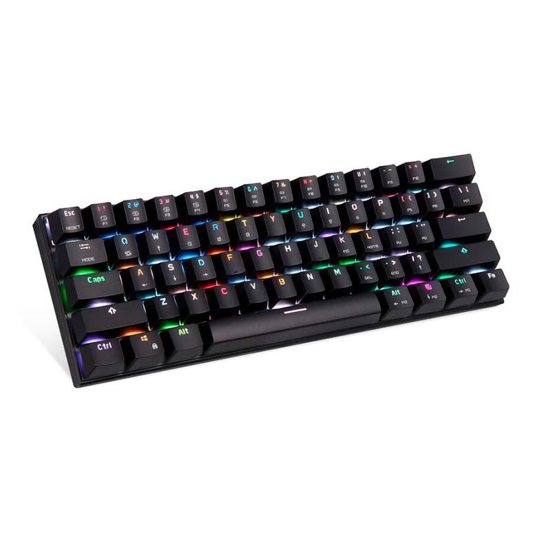 Teclado Mecanico Motospeed CK62 Preto RGB Switch Vermelho Bluetooth, FMSTC0026VEM