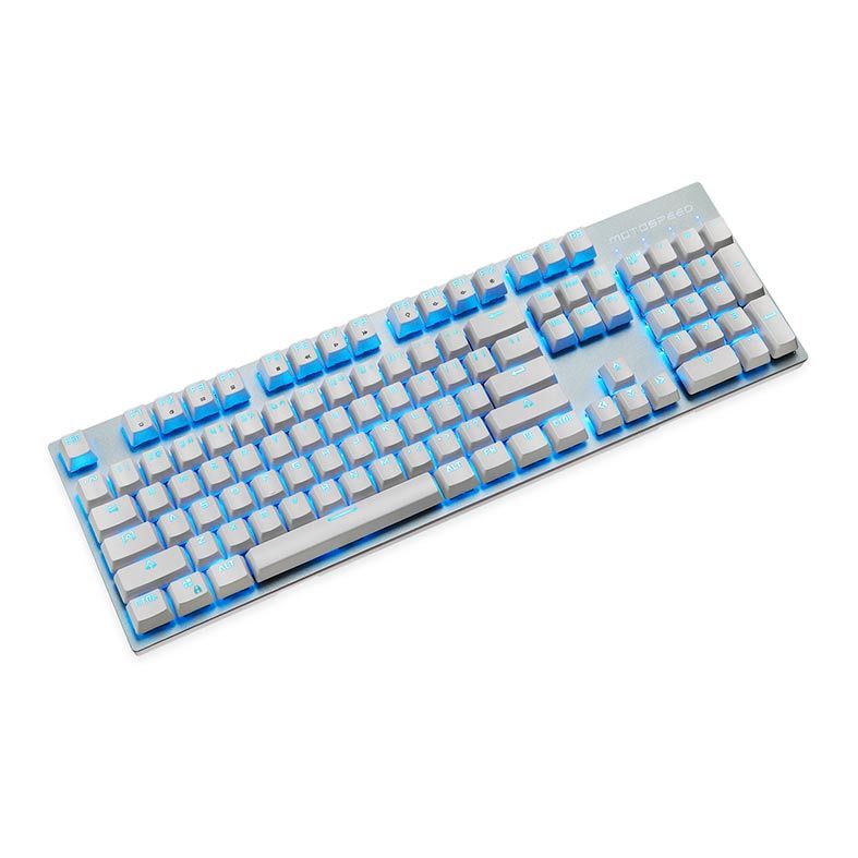 Teclado Mecanico Motospeed GK89 Branco Switch Vermelho Led Azul Wireless, FMSTC0033VEM