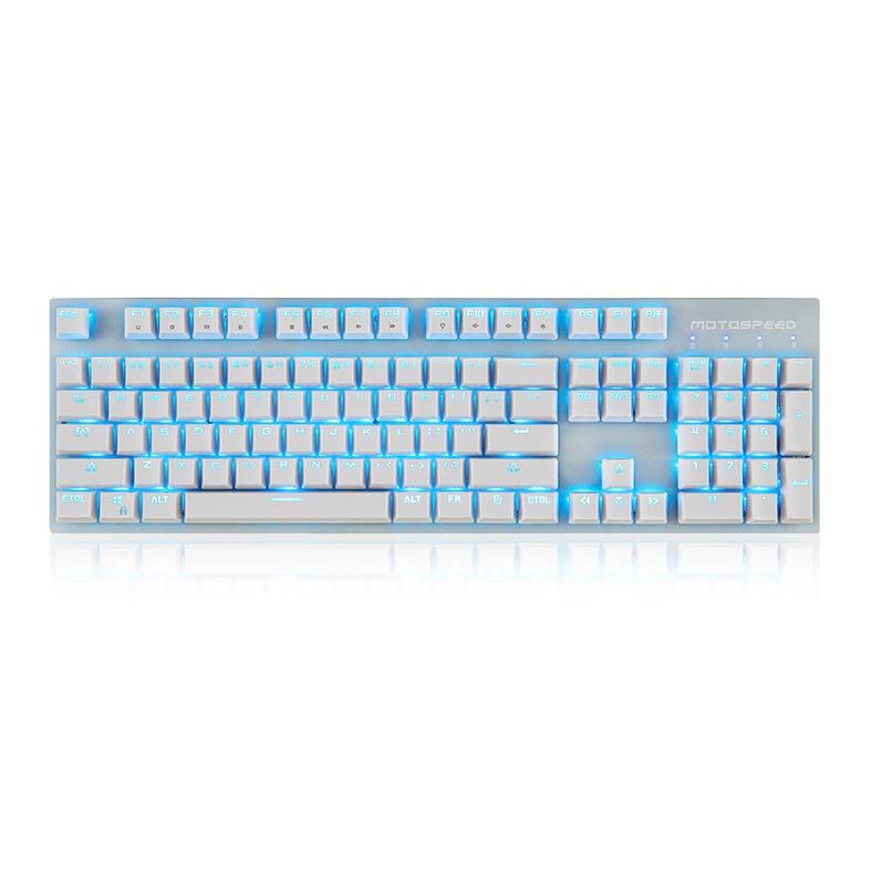 Teclado Mecanico Motospeed GK89 Branco Switch Vermelho Led Azul Wireless, FMSTC0033VEM