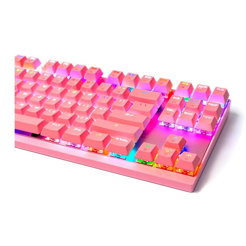 Teclado Mecanico Motospeed CK82 Rosa RGB Switch Azul, FMSTC0039AZL