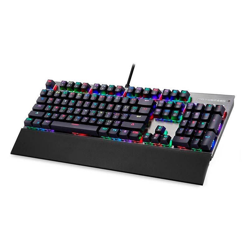Teclado Mecanico Motospeed CK108 K92 Preto Switch Gateron Verde RGB, FMSTC0043VRD