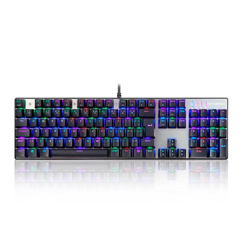 Teclado Mecanico Motospeed CK104 RGB Preto Switch Vermelho ABNT2, FMSTC0068PTO