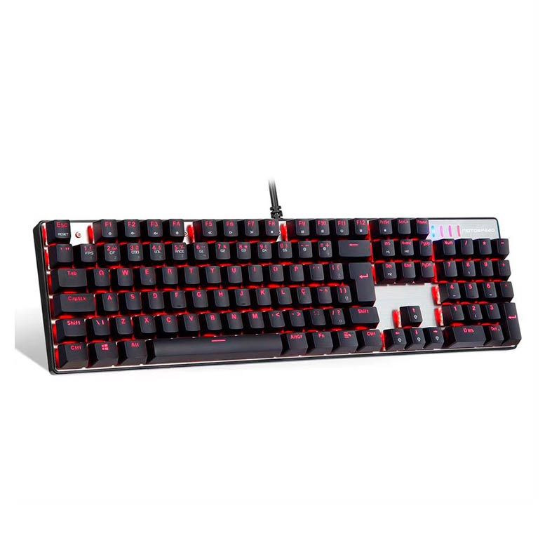 Teclado Mecanico Motospeed CK104 RGB Preto Switch Vermelho ABNT2, FMSTC0068PTO