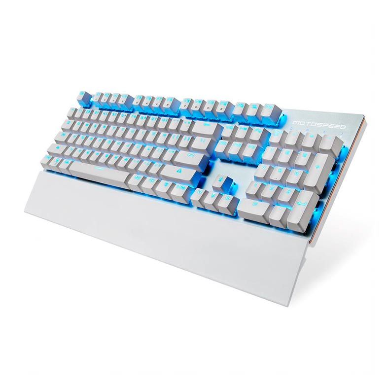 Teclado Mecanico Motospeed GK89 Branco Switch Azul Wireless, FMSTC0078BRO