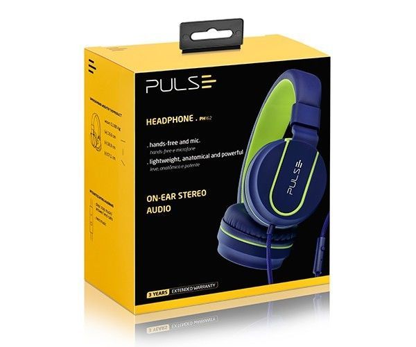 Fone de ouvido Pulse By Multi On-Ear Headphone Azul/Verde, PH162