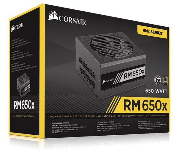 Fonte Corsair RMx Series Modular RM650X 650W 80 Plus Gold, CP-9020091-WW