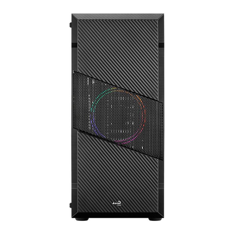 Gabinete Aerocool Menace Saturn Vidro Temp Preto, FRGB-G-BK-V1
