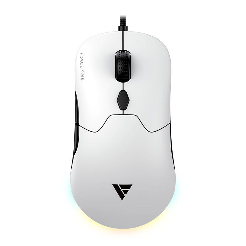 Mouse Gamer Force One Lynx, 19000DPI, RGB, Wireless e USB-C, Preto e Branco, FR.MO.LX.01