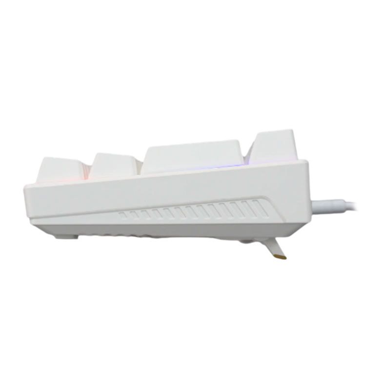Teclado Mecanico Force One Atlas, 60%, RGB, Tri-Mode, Switch Blue, Branco, FR.TC.A6.02