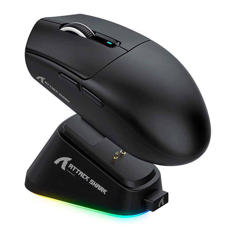 Mouse Gamer Attack Shark G3PRO, 25000DPI, 5 Botoes, Tri-Mode, Preto, G3-PRO-BLACK