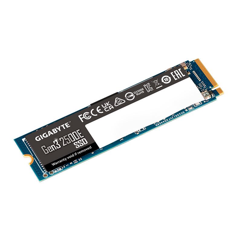 SSD Gigabyte Gen3 2500E, 500GB, M.2 2280, PCIe NVMe, Leitura 2300 MB/s, Gravacao 1500 MB/s, G325E500G