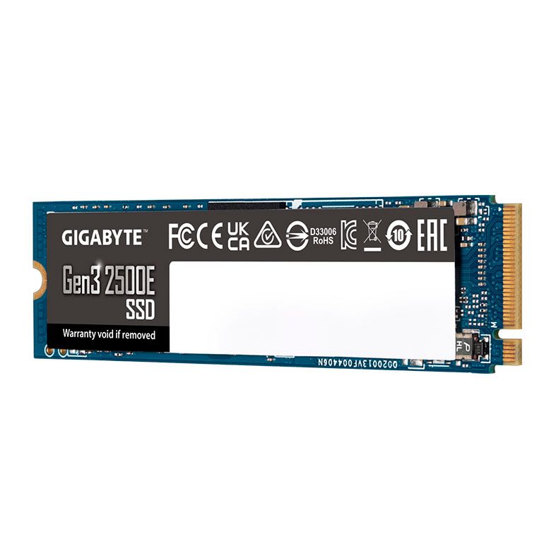 SSD Gigabyte Gen3 2500E, 500GB, M.2 2280, PCIe NVMe, Leitura 2300 MB/s, Gravacao 1500 MB/s, G325E500G
