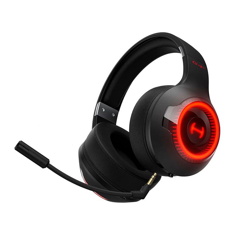 Headset Gamer Edifier Hecate G4s, Wireless, Led Vermelho, Drivers 40mm, Preto e Vermelho, G4S-BK