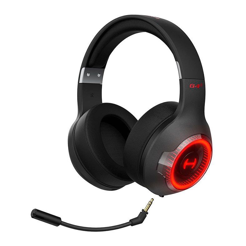 Headset Gamer Edifier Hecate G4s, Wireless, Led Vermelho, Drivers 40mm, Preto e Vermelho, G4S-BK