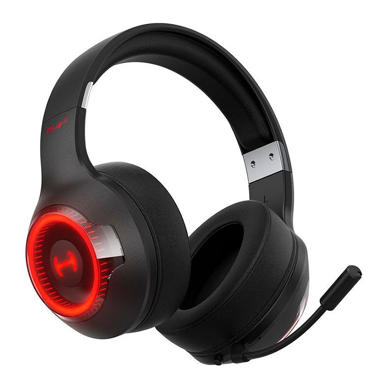 Headset Gamer Edifier Hecate G4s, Wireless, Led Vermelho, Drivers 40mm, Preto e Vermelho, G4S-BK