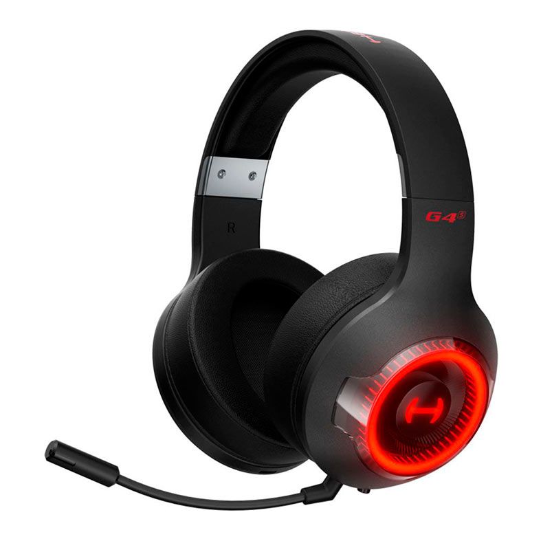 Headset Gamer Edifier Hecate G4s, Wireless, Led Vermelho, Drivers 40mm, Preto e Vermelho, G4S-BK