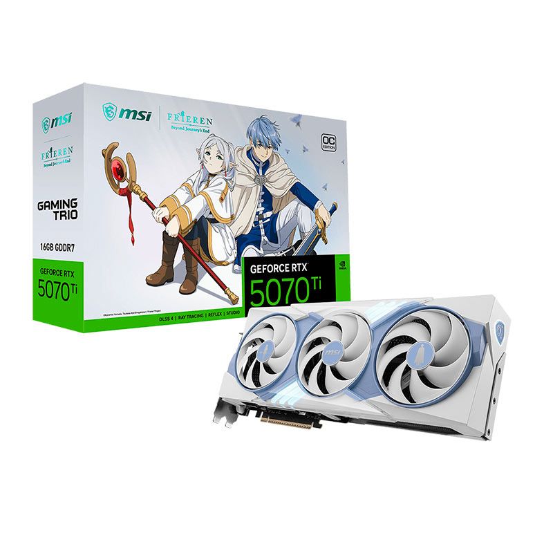 Placa de Video MSI GeForce RTX 5070 Ti Frieren Edition OC, 16GB, GDDR7, 256-bit, G507T-16FEC