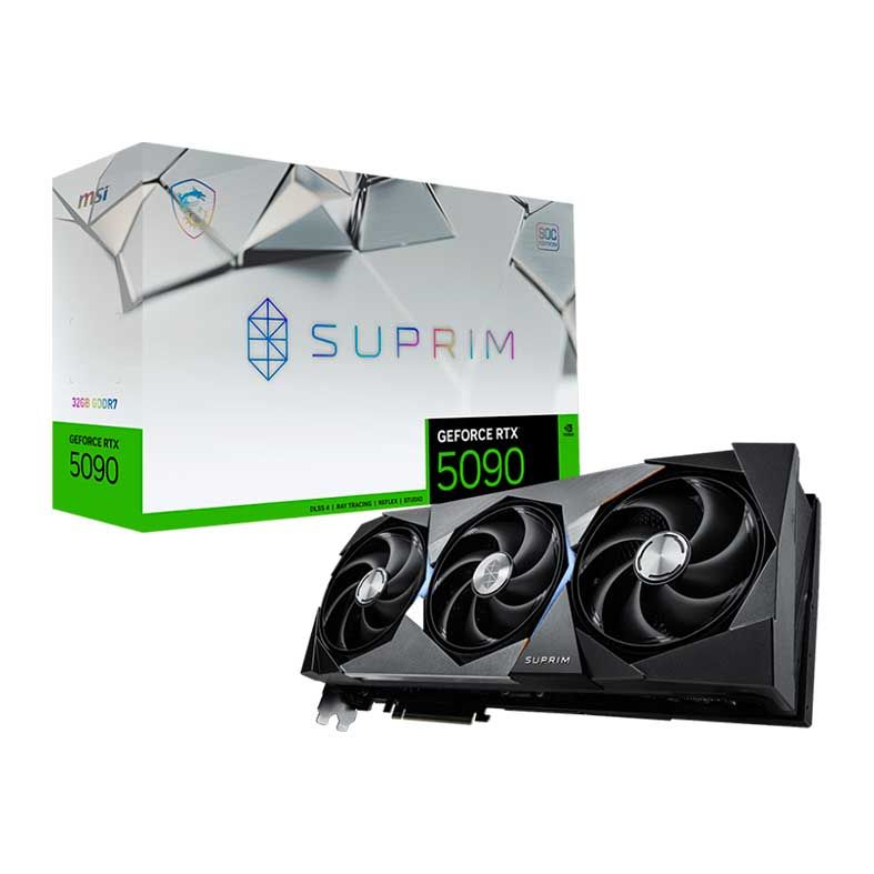 Placa de Video MSI GeForce RTX 5090 Suprim SOC, 32GB, GDDR7, 512-bit, G5090-32SPS